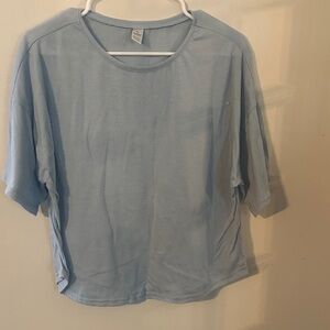 Light Blue Women's Crewneck Top - Casual Everyday Tee